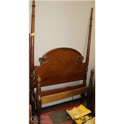 ANTIQUE DOUBLE SIZE  WOOD BEDFRAME