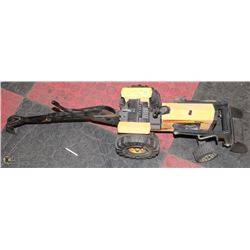 VINTAGE TONKA BACK HOE WHEEL METAL TOY.