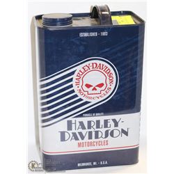 LARGE HARLEY DAVIDSON OIL CAN BLUE