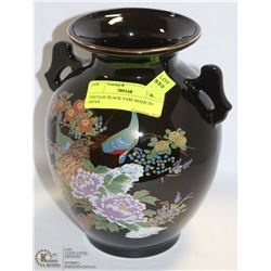 VINTAGE BLACK VASE MADE IN JAPAN