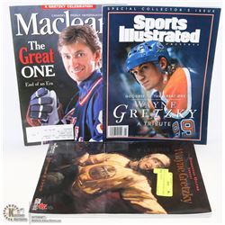 LOT OF 3 WAYNE GRETZKY THEMED MAGAZINES