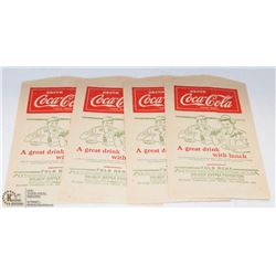 LOT OF 4 NOS 1940'S COCA-COLA NO DRIP DRI SERVER