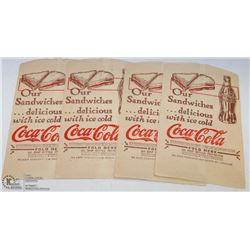 LOT OF 4 NOS 1940'S COCA-COLA NO DRIP DRI SERVER