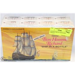 VINTAGE SHIP IN A BOTTLE KIT UNBUILT
