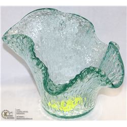 LARGE GREEN RAINDROP VASE