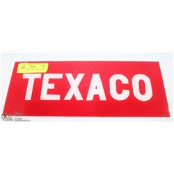 GLASS TEXACO RECTANGLE SIGN RED