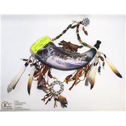 BRADFORD EXCHANGE NATIVE PAINTED HORN