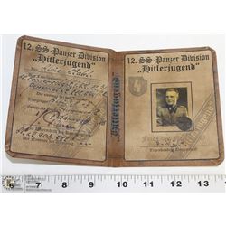 NAZI SS DOCUMENT 12-SS PANZER DIVISION