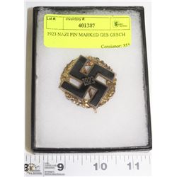 1923 NAZI PIN MARKED GES GESCH
