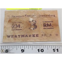 GERMAN WWII NAZI SS CONCENTRATION CAMP BANKNOTE