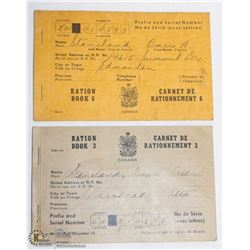 LOT OF TWO WWII RATION BOOKS