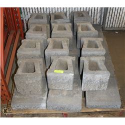 12PC FLOWER BED STONE 8.5" X 8.5" - GREY & 12PC