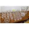 Image 1 : ESTATE  CRYSTAL GLASSES AND VASE LOT