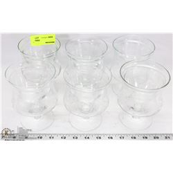 ESTATE LOT OF 6 SHRIMP COCKTAIL GLASSES