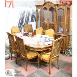 TABLE WITH CHAIRS BUFFET AND HUTCH