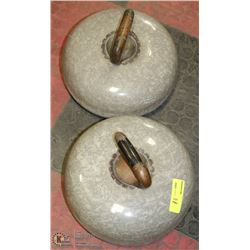 PAIR OF ANTIQUE CURLING ROCKS