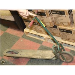 ANTIQUE WOODEN PUSH SCOOTER.