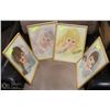 Image 1 : GROUP OF 4 VINTAGE FRAMED CHILDREN PICTURES