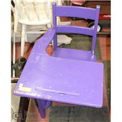 VINTAGE PURPLE  KIDS SCHOOL DESK