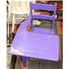 Image 1 : VINTAGE PURPLE  KIDS SCHOOL DESK