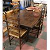 Image 1 : VINTAGE PINE TABLE WITH 4 SIDECHAIRS