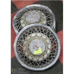 4 GM  WIRE WHEEL HUB CAPS