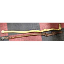 PAIR OF WOOD CANES