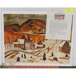 EARLY SNOW BY A.J.CASSON, SIGNED AND NUMBERED