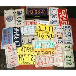 LOT OF ASSORTED COLLECTIBLE LICENSE PLATES