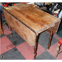 WOOD DROP LEAF TABLE 40"X24"X50"WIDE