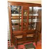 Image 2 : LARGE CHINA CABINET WITH GLASS DOOR AND SHELVES