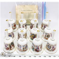 FRANKLIN PORCELAIN BONE CHINA BELLS COLLECTION.