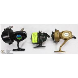 SET OF 3 VINTAGE FISHING REELS – VIKING, HERITAGE
