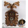 Image 1 : VINTAGE GERMAN HAND CARVED CUCKOO CLOCK