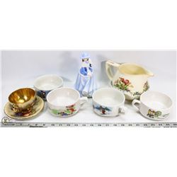 FLAT WITH ASSORTED COLLECTIBLES INCL  AYNSLEY