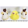 Image 1 : AFRICAN SALT AND PEPPER SHAKERS WITH HONEY BEE