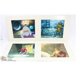 LOT OF 4 TEENAGE MUTANT NINJA TURTLES ANIMATED