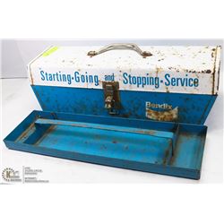 VINTAGE BENDIX TOOL BOX WITH TRAY