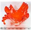 Image 1 : RED ART GLASS BOWL.