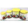 Image 1 : VINTAGE TIN CANNISTER SET