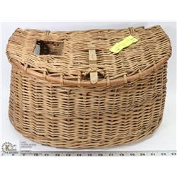 VINTAGE WICKER FISHING NET