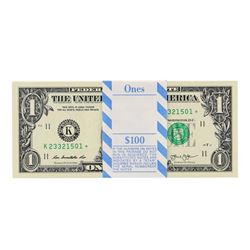 Pack of (100) Consecutive 2013 $1 Federal Reserve STAR Notes Dallas