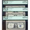 Image 1 : (3) Consec. Mismatch Serial ERROR 1957 $1 Silver Certificate Notes PCGS Gem New