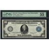 Image 1 : 1914 $10 Federal Reserve Note Philadelphia Fr.915a PMG About Uncirculated 55EPQ