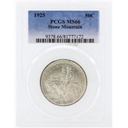 1925 Stone Mountain Memorial Commemorative Half Dollar Coin PCGS MS66