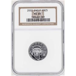 2002 $25 Platinum American Eagle Coin NGC MS69