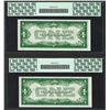 Image 2 : (2) Consecutive 1928B $1 Funnyback Silver Certificate Notes PCGS Very Choice New