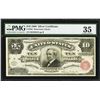 Image 1 : 1886 $10 'Tombstone' Silver Certificate Note Fr.292 PMG Choice Very Fine 35