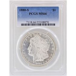 1880-S $1 Morgan Silver Dollar Coin PCGS MS66