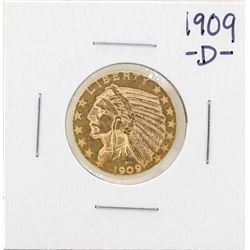 1909-D $5 Indian Head Half Eagle Gold Coin